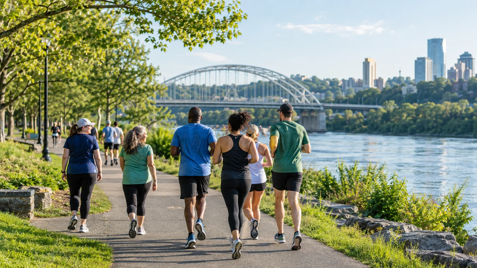 Runners at Riverside 5K